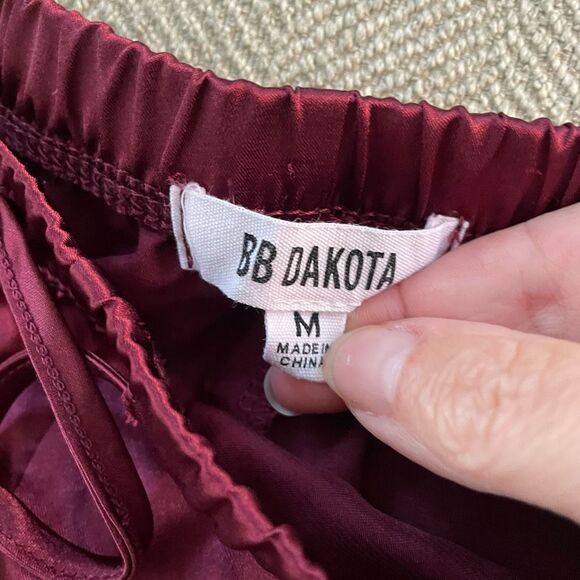 BB Dakota Women's Satin 2-Piece Short Sleeve & Pant Lounge Set M - Picture 6 of 11